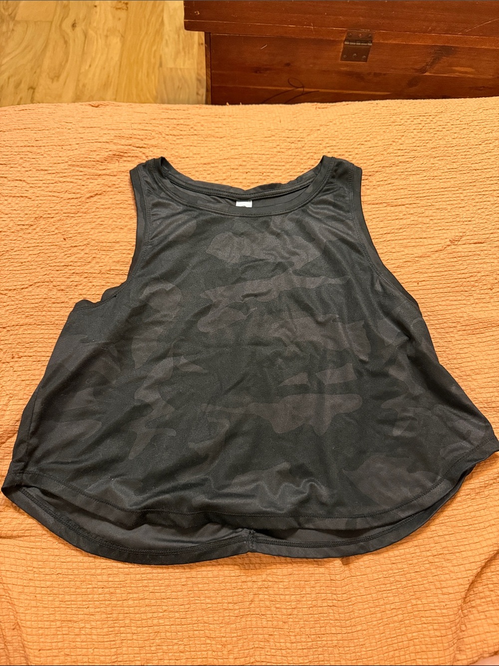 Black Camo Cropped Tank